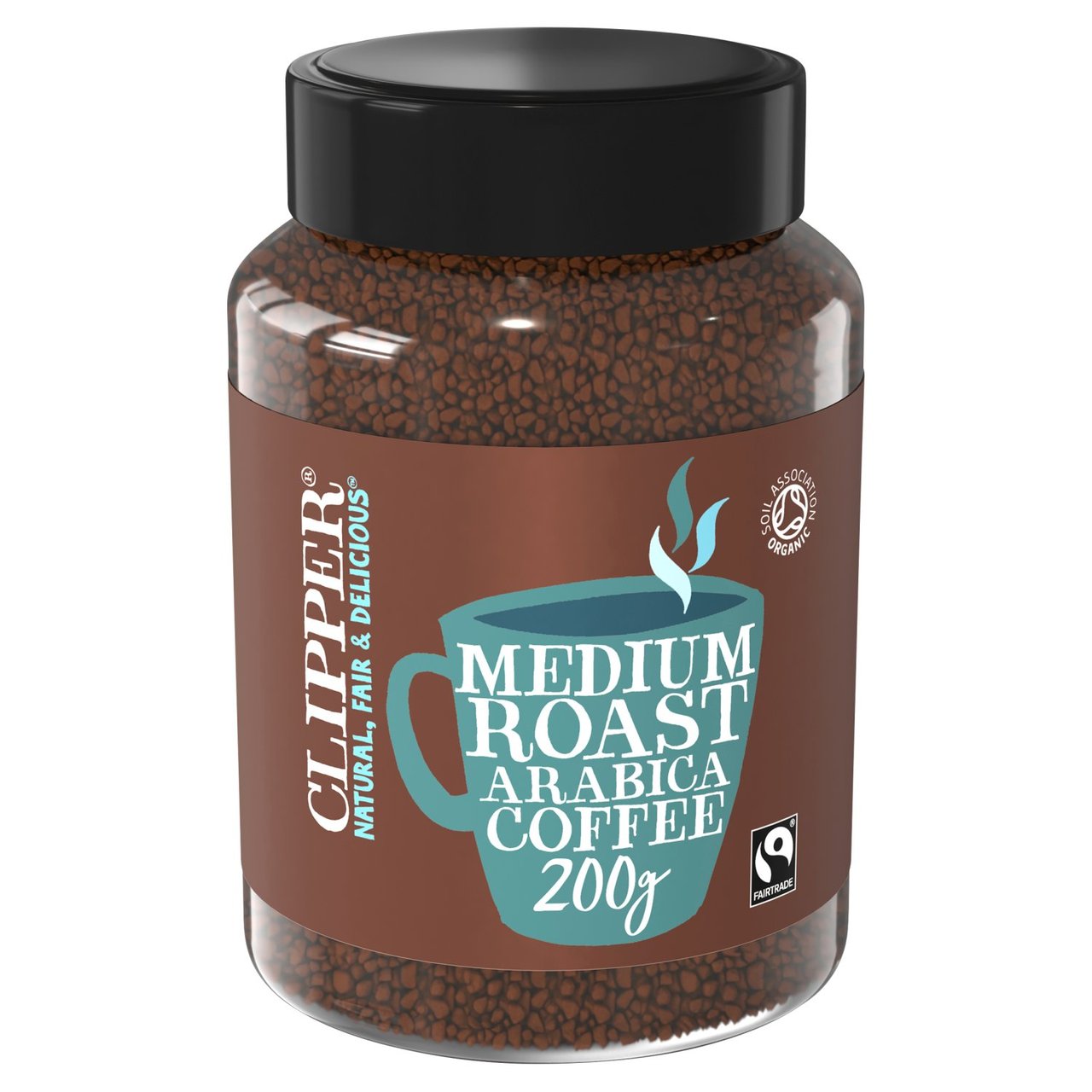 Clipper Fairtrade Organic Instant Medium Roast Arabica Coffee