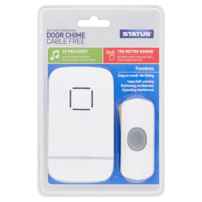 Status Cable Free Door Chime Battery Operated