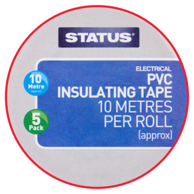 Status Pvc Electric Tape 5 Pack 5 per pack