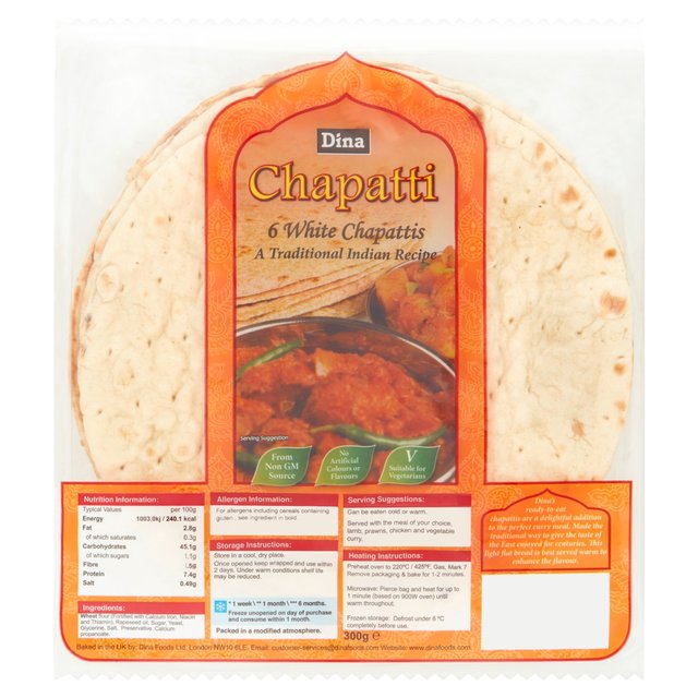 Dina White Chapattis 300g