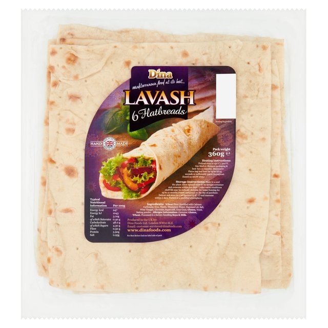 Dina Lavash Flatbreads 6 per pack