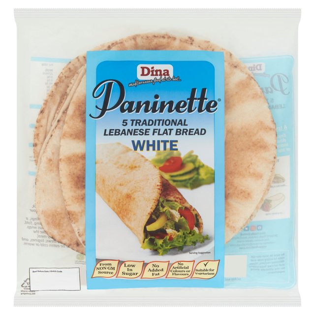 Dina Paninette White Bread Wraps 5 per pack