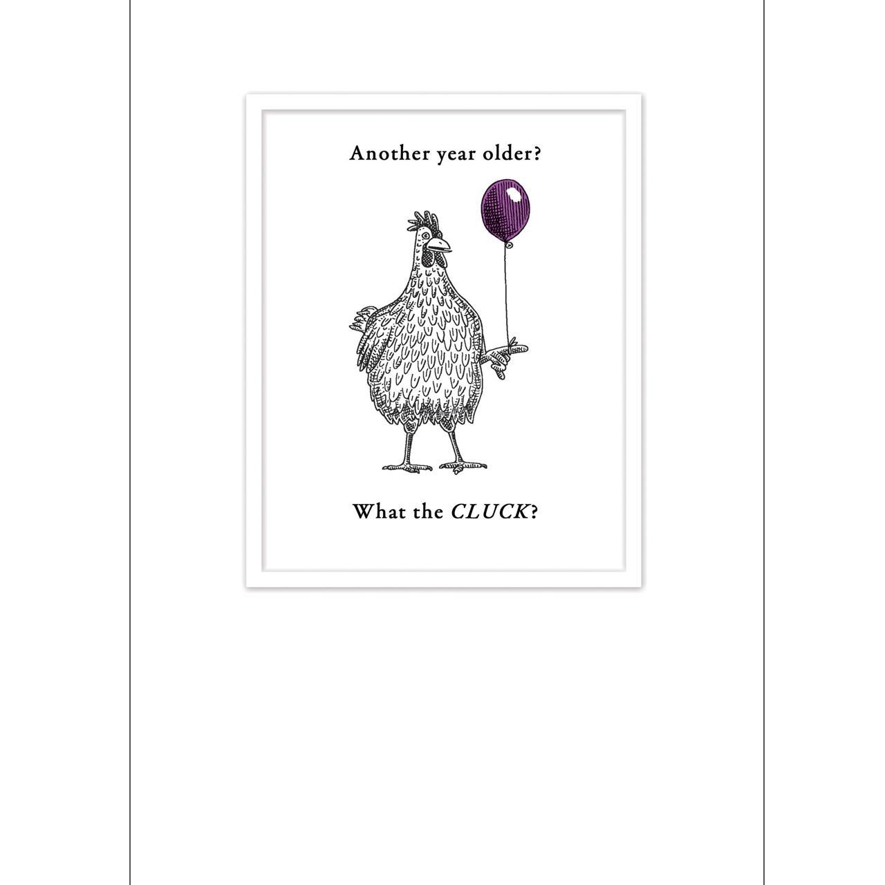 What The Cluck Cockerel Birthday Card