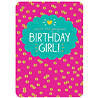 Pigment Productions Birthday Girl Card Fun Pink Kids Greeting Card