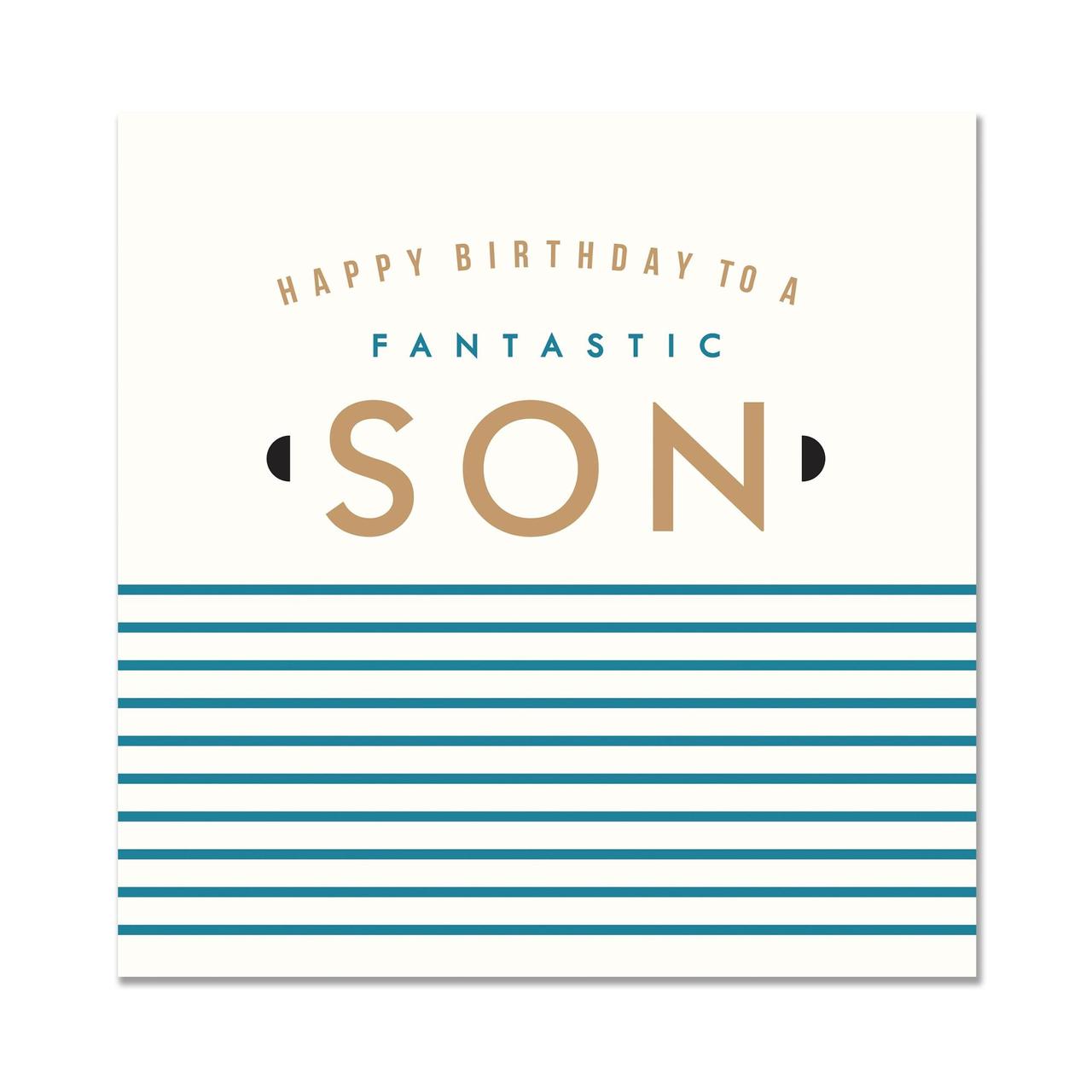  Happy Birthday Fantastic Son Card