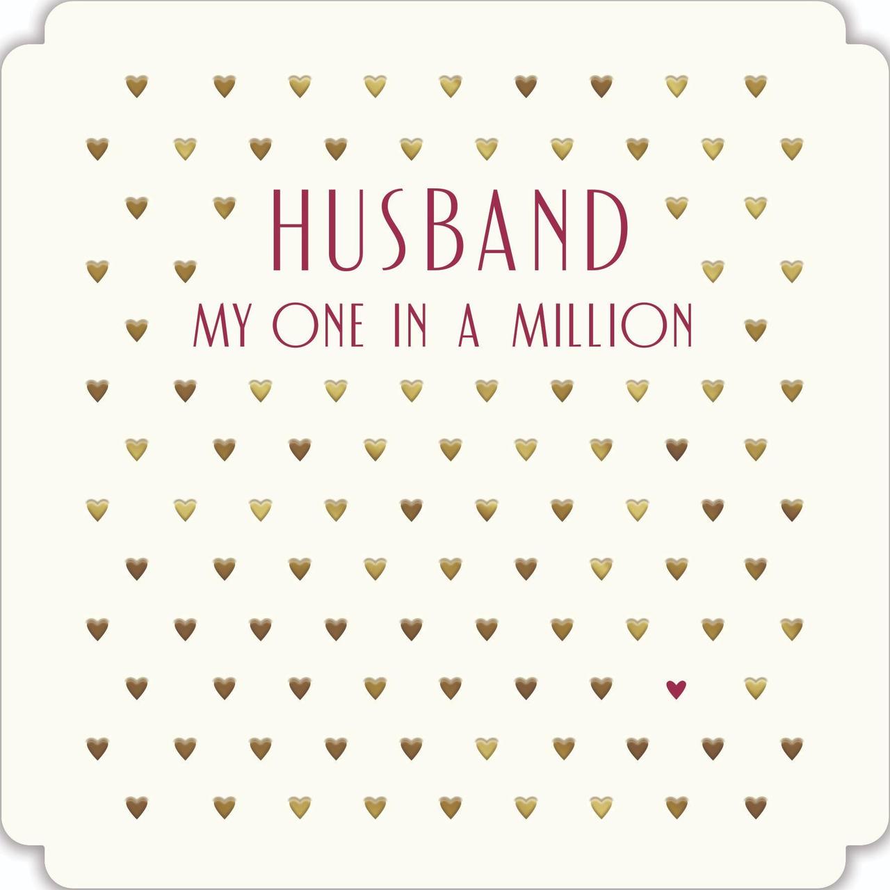 Husband My One In A Million Valentine's Card