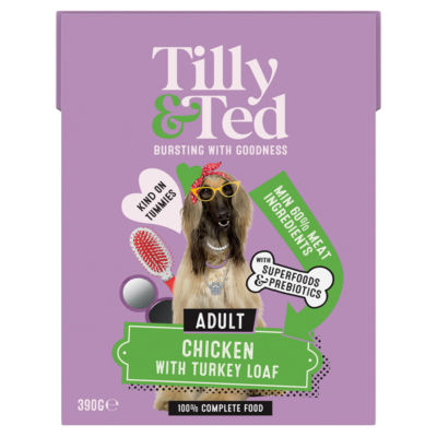 Tilly & Ted Adult Chicken with Turkey Loaf 390g