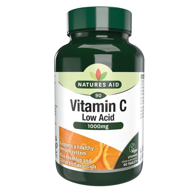 Natures Aid Low Acid Vitamin C Tablets 1000mg 