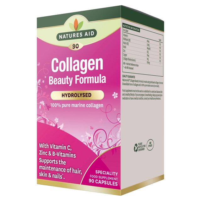 Natures Aid Collagen Beauty Formula Supplement Capsules 