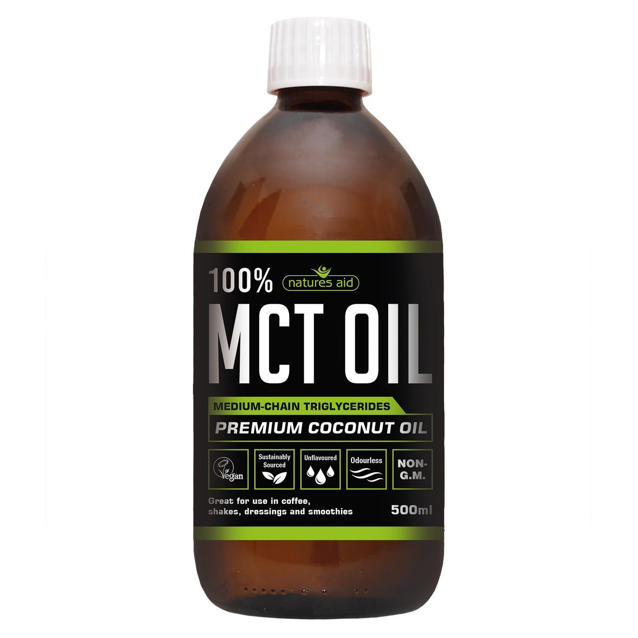 Natures Aid 100% MCT Oil Premium Coconut Oil 