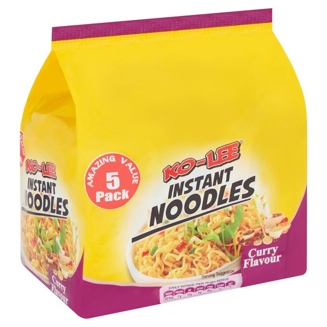 Ko - Lee Instant Noodles Curry Flavour 5 Pack 350g