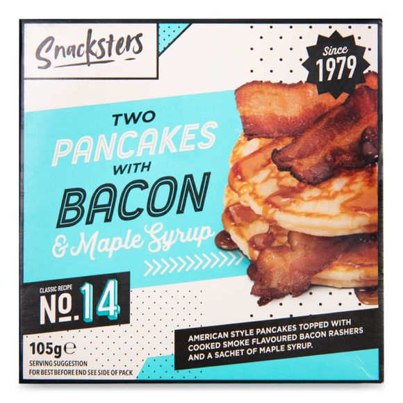 Snacksters Two Pancakes With Bacon And Maple Syrup 105g