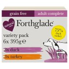 Forthglade Turkey And Duck Wet Dog Variety Pack 6 x 395g