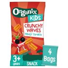 Organix Kids Crunchy Waves Tangy Tomato 3+ Years 4x14g