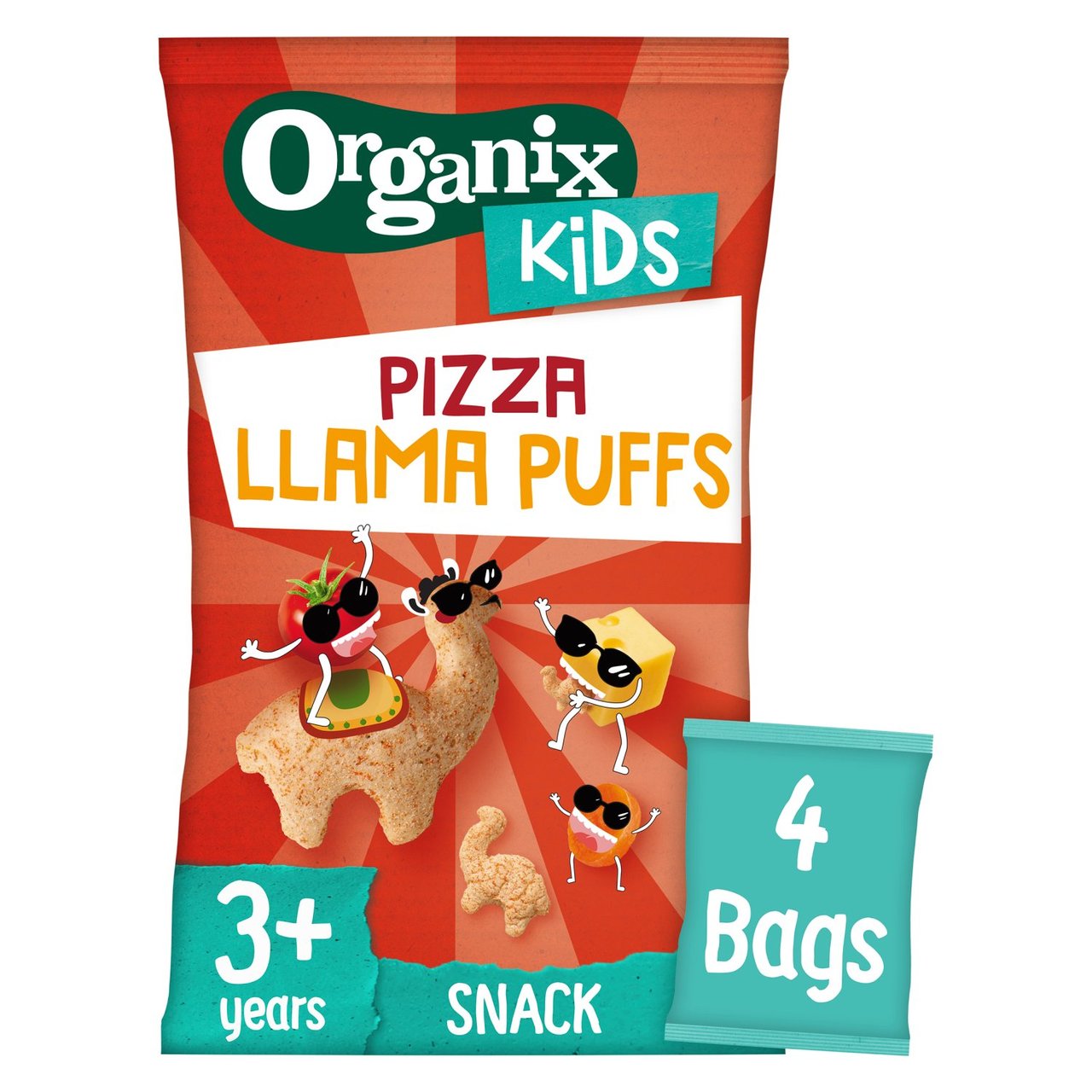 Organix KIDS Pizza Wholegrain Organic Llama Puffs Multipack