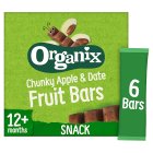 Organix Chunky Apple & Date Organic Fruit Bars Toddler Snack Multipack