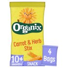 Organix Carrot Organic Stix, 10 mths+ Multipack