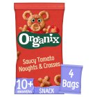 Organix Tomato Noughts & Crosses Organic Baby Puffs Multipack 10 months+ 4x15g