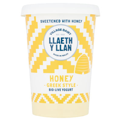 Village Dairy Llaeth y Llan Natural with Honey Bio-Live Yogurt