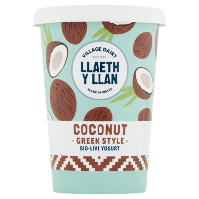 Village Dairy Llaeth y Llan Coconut Greek Style Bio-Live Yogurt 450g