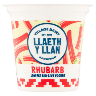 Village Dairy Llaeth y Llan Rhubarb Bio Live Yogurt