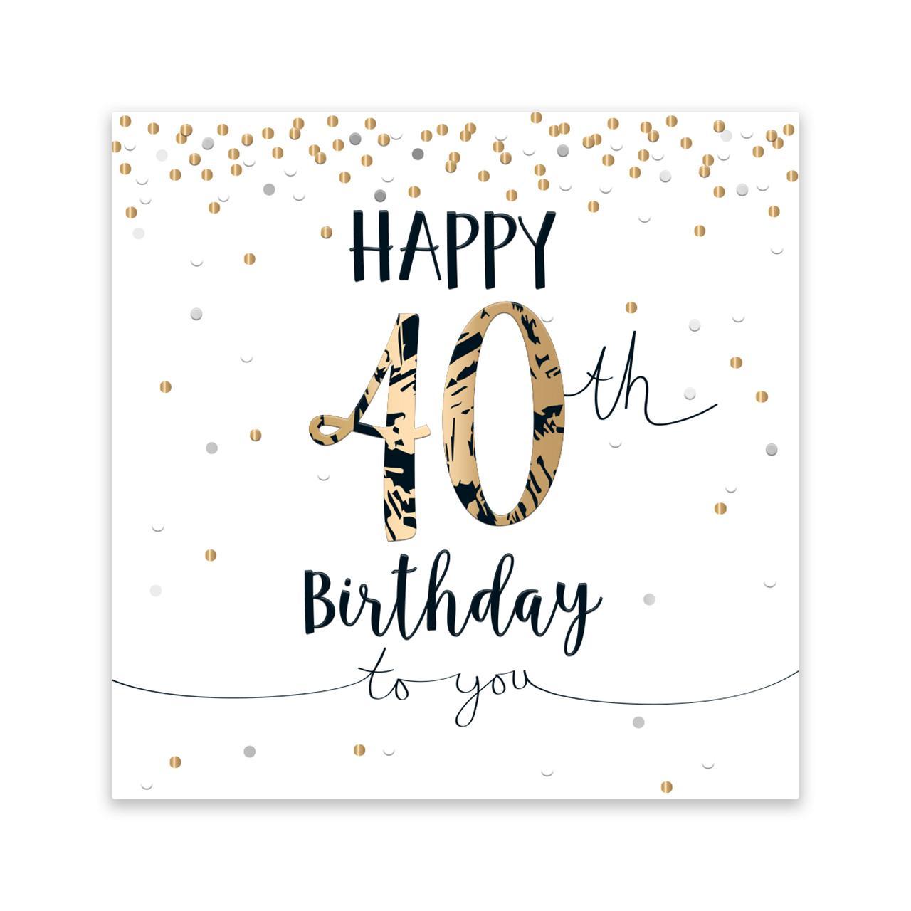 Happy 40th Birthday Card