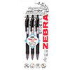 Zebra Sarasa Gel Ink Black 3pk