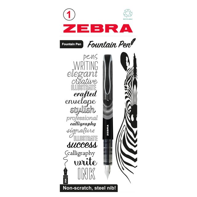 Zebra Fountain Pen Black 