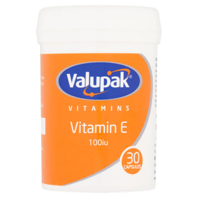 Valupak Vitamins Vitamin E 100iu 30 Capsules