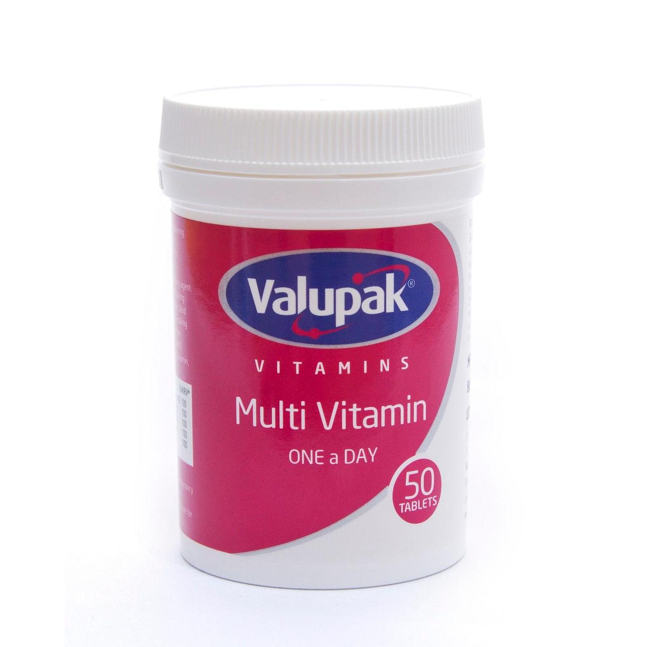 Valupak Vitamins Multivitamin Tablets  50 per pack