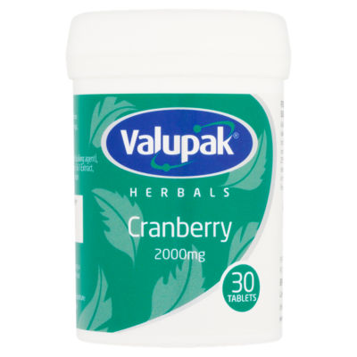 Valupak Herbals Cranberry 2000mg 30 Tablets