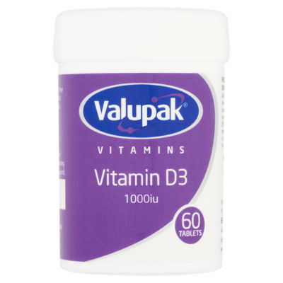 Valupak Vitamins Vitamin D3 1000IU 60 Tablets