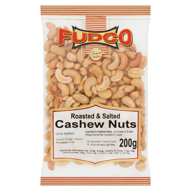 Fudco Roasted & Salted Cashew Nuts 200g