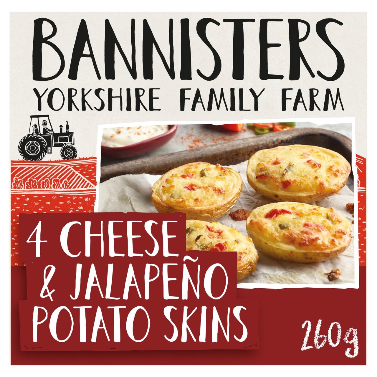 Bannisters Farm 4 Cheese & Jalapeno Baked Potato Skins