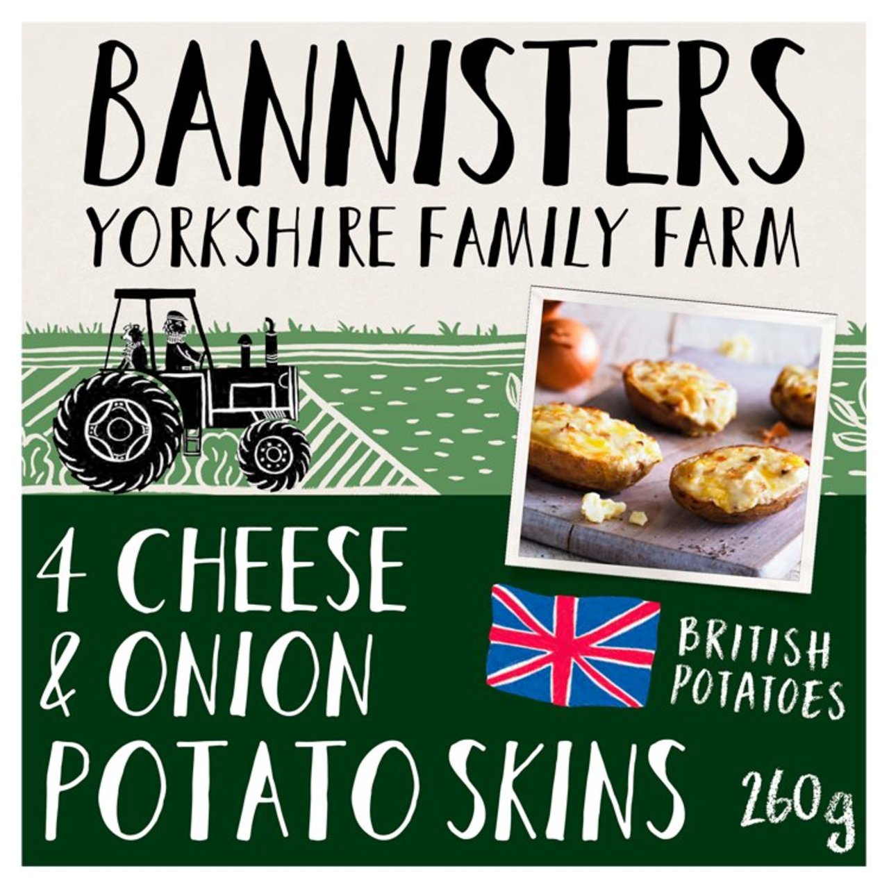 Bannisters Farm 4 Cheese & Onion Baked Potato Skins