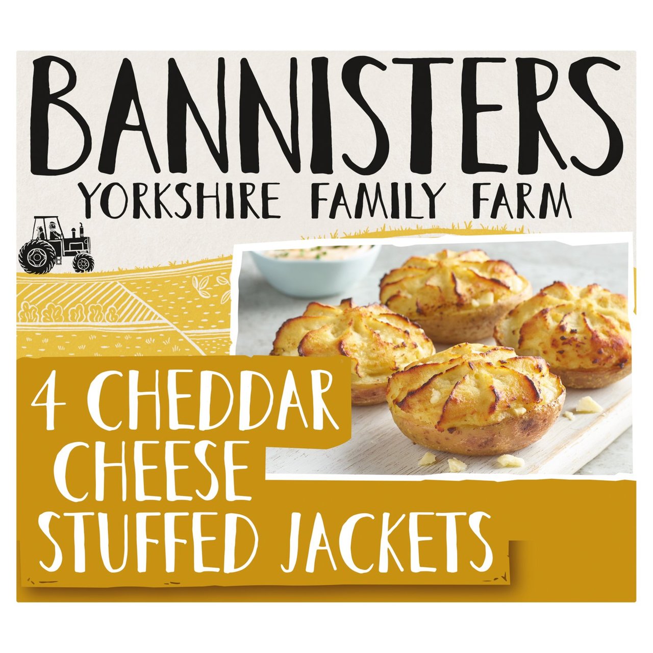 Bannisters Farm 4 Cheddar Cheese Stuffed Jackets