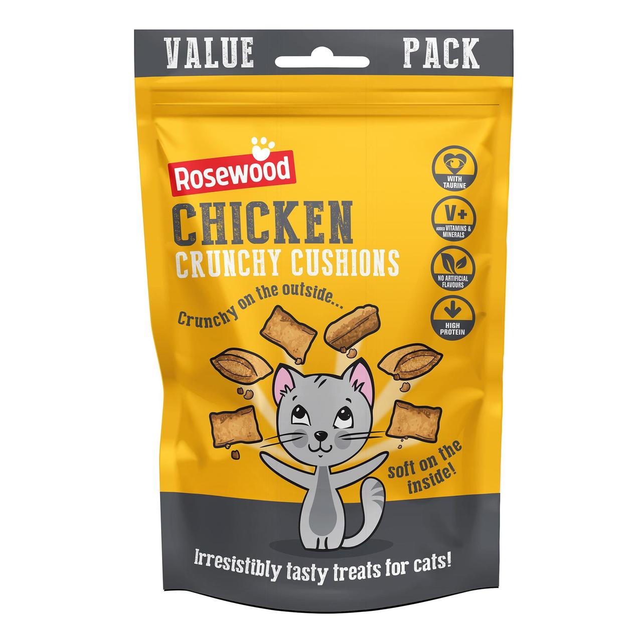 Rosewood Crunchy Chicken Cat Cushions Value Pack