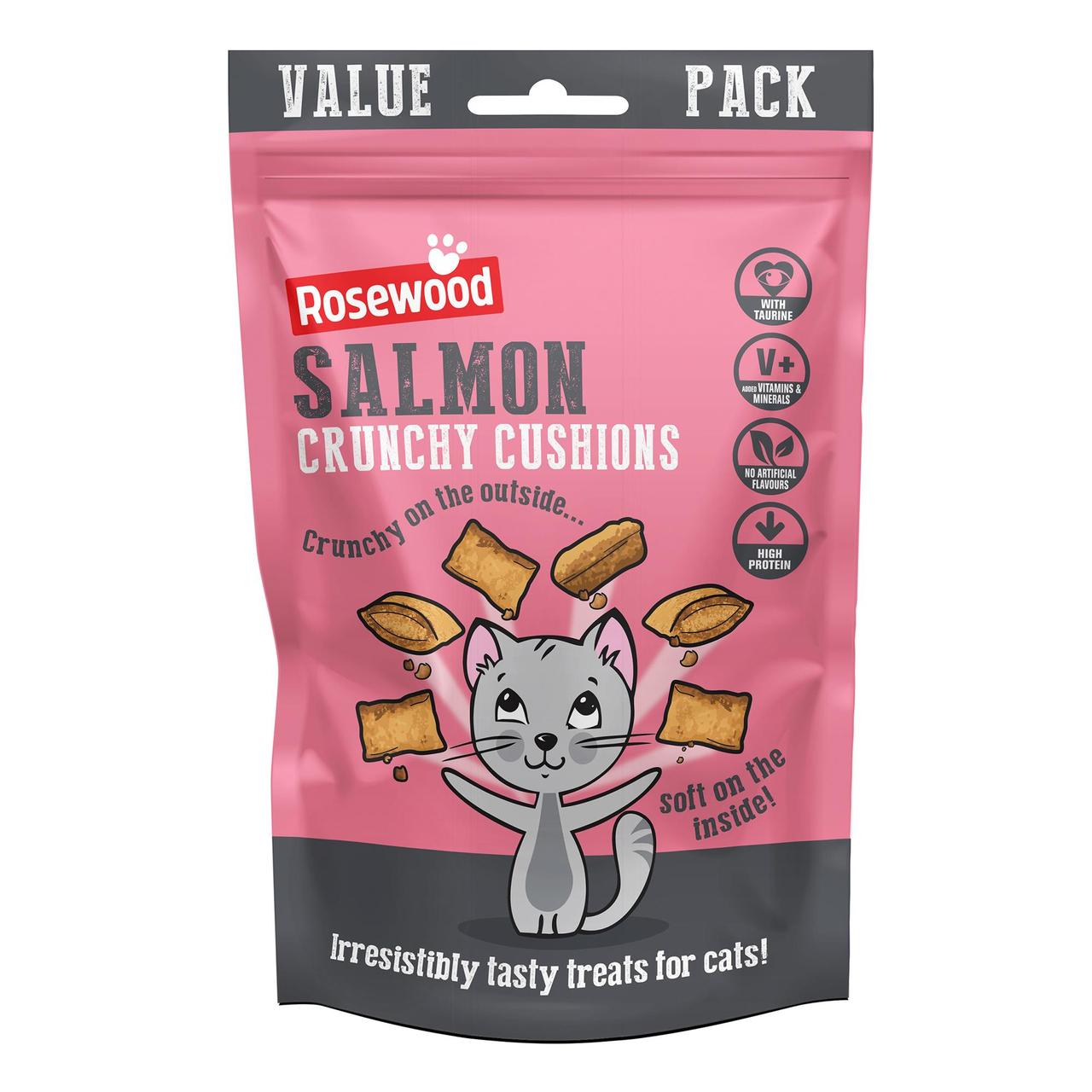 Rosewood Crunchy Salmon Cat Cushions Value Pack