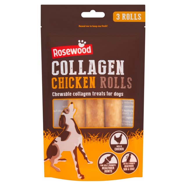 Rosewood Collagen Chicken Rolls Medium  3 per pack