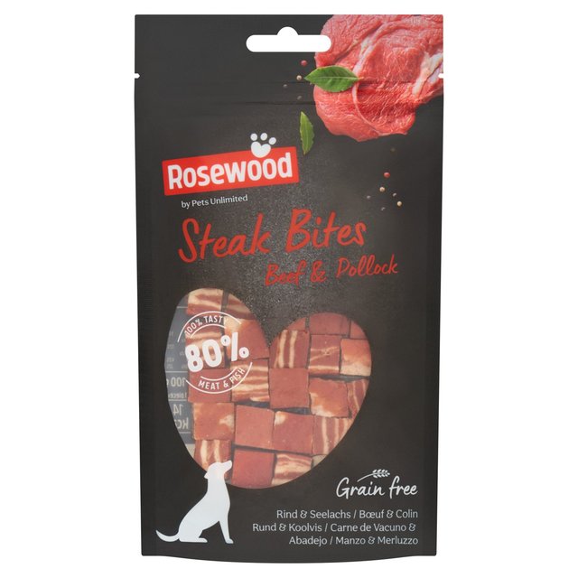 Rosewood Steak Bites - Beef & Pollock  100g