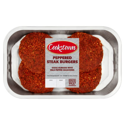 Cookstown Peppered Steak Burgers 420g