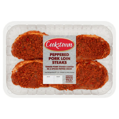 Cookstown Peppered Pork Loin Steaks 400g