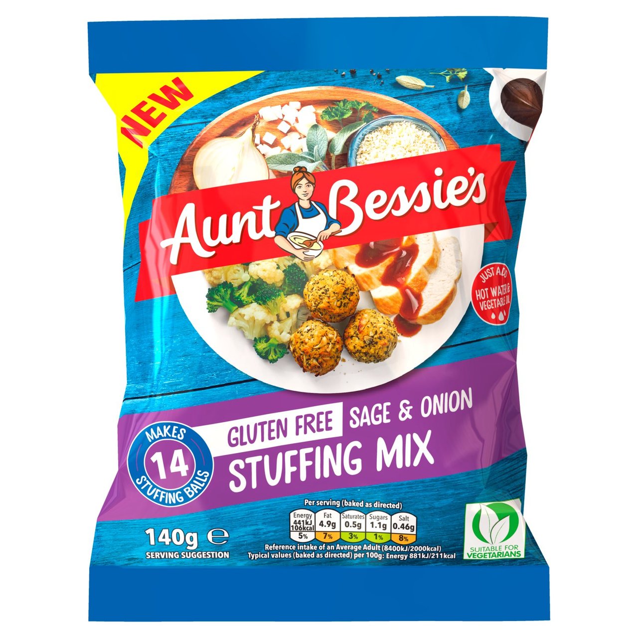 Aunt Bessie's Gluten Free Sage & Onion Stuffing Mix