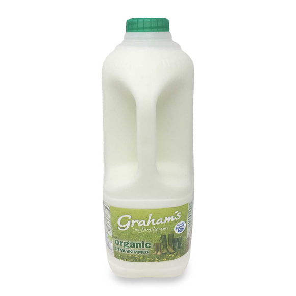 Graham's The Family Dairy Organic Semi-skimmed Milk 2.27l / 4 Pints