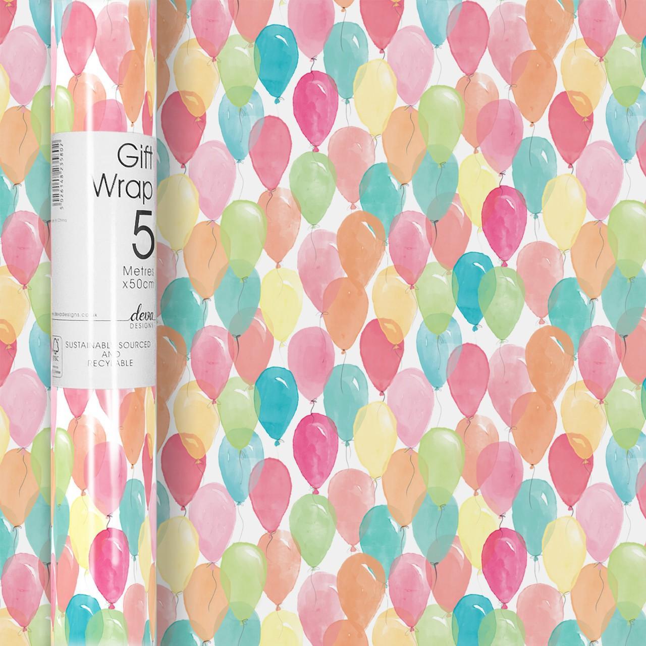 Balloons Gift Wrap Roll