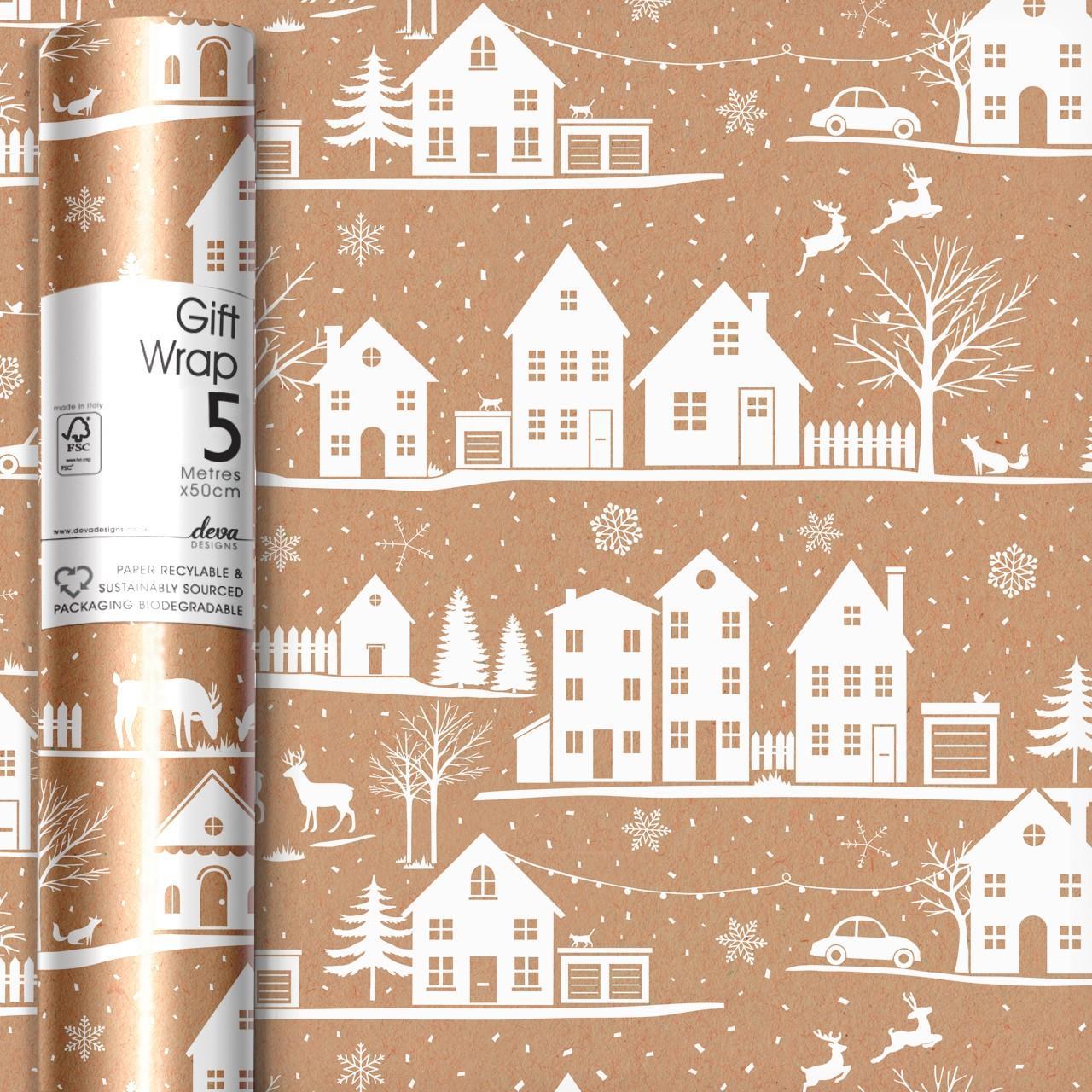 Craft Village Sustainable Christmas Gift Wrap Roll