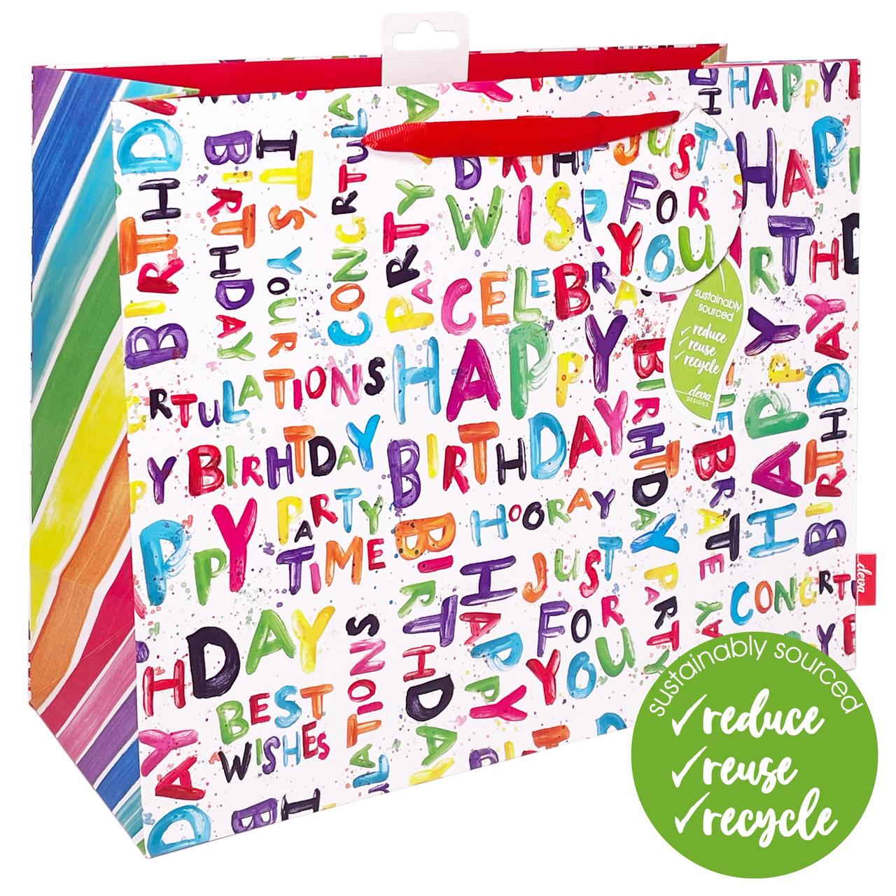 Happy Bright Large Gift Bag