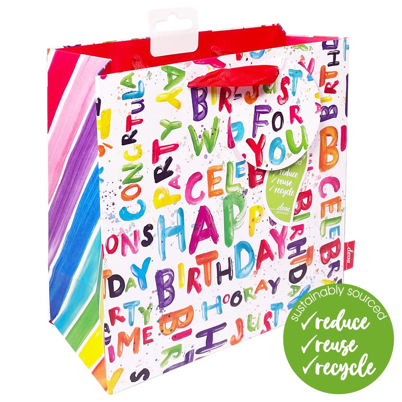 Happy Bright Medium Gift Bag