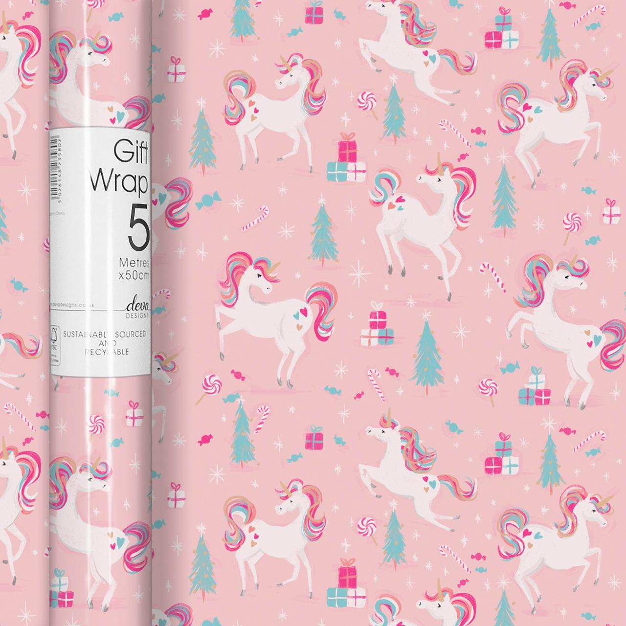 Christmas Unicorns Rollwrap