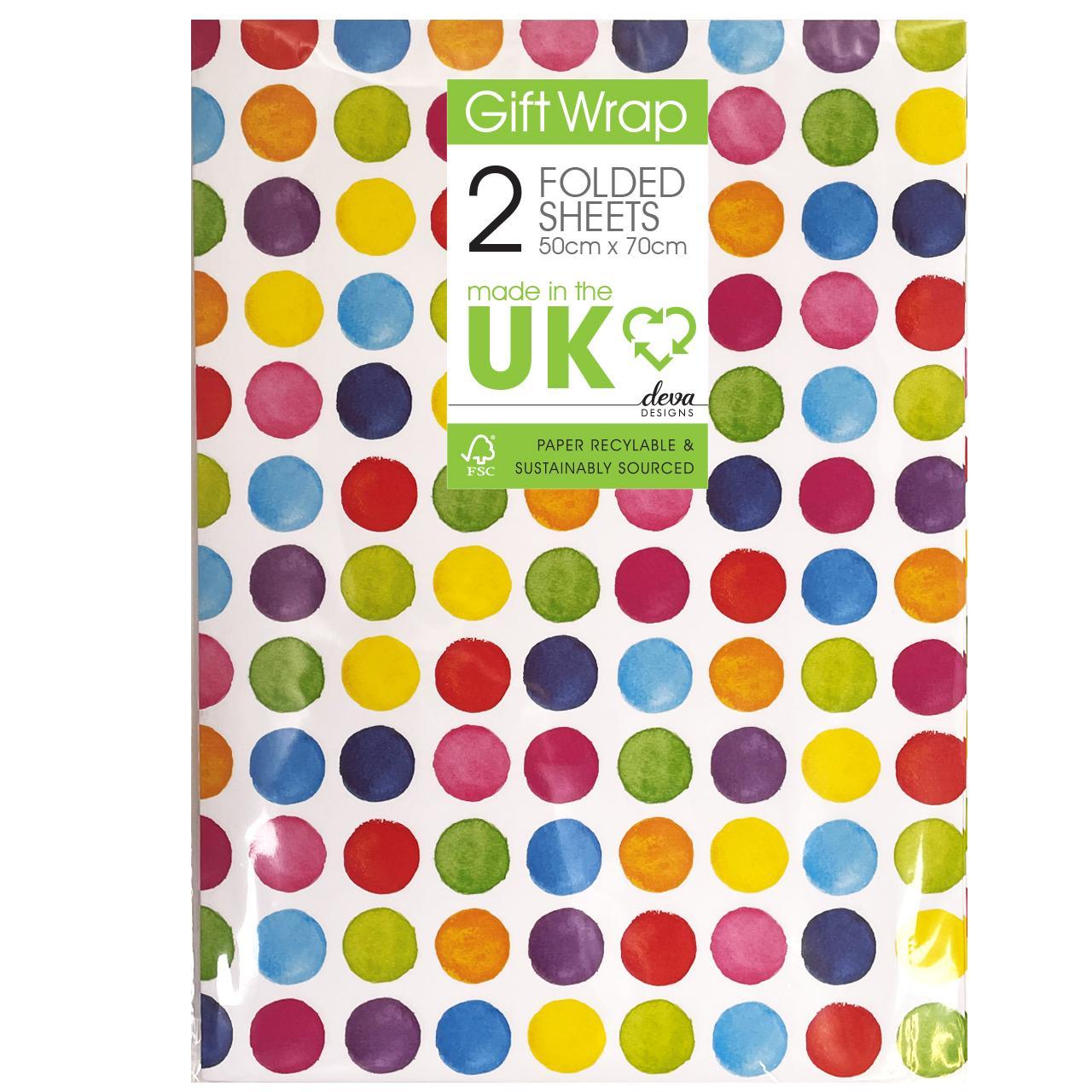 Painted Dots Gift Wrap Sheets